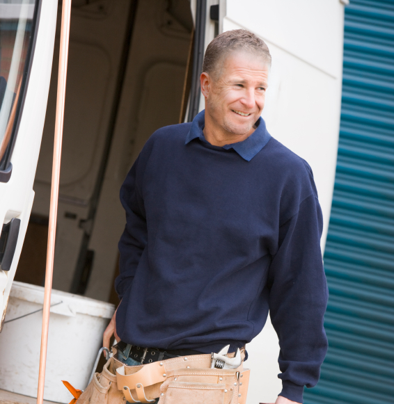 a window installer with grey hair